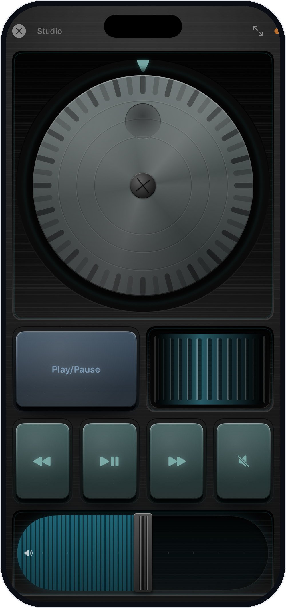 Coast deck of custom controls on iPhone