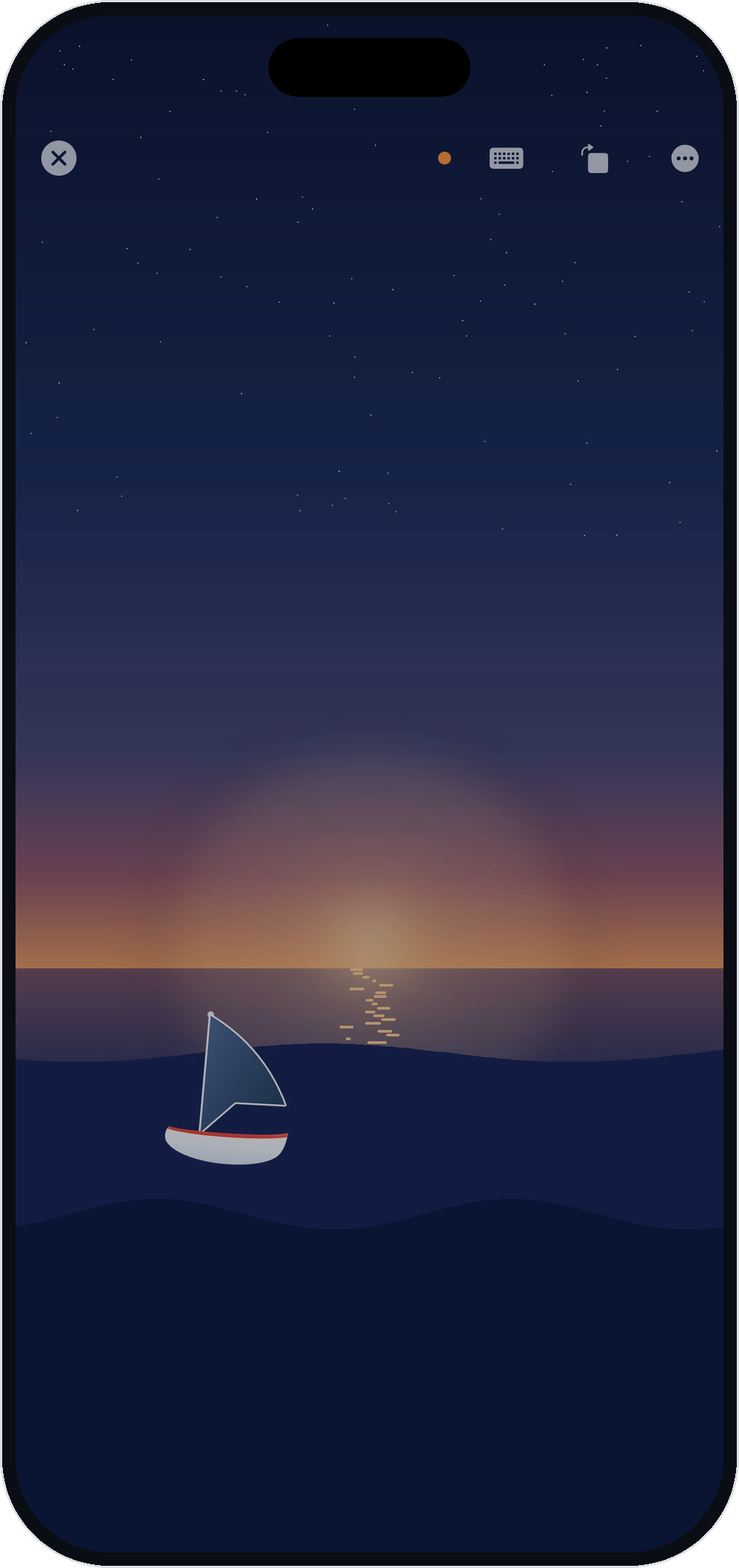 Coast full-screen trackpad on iPhone